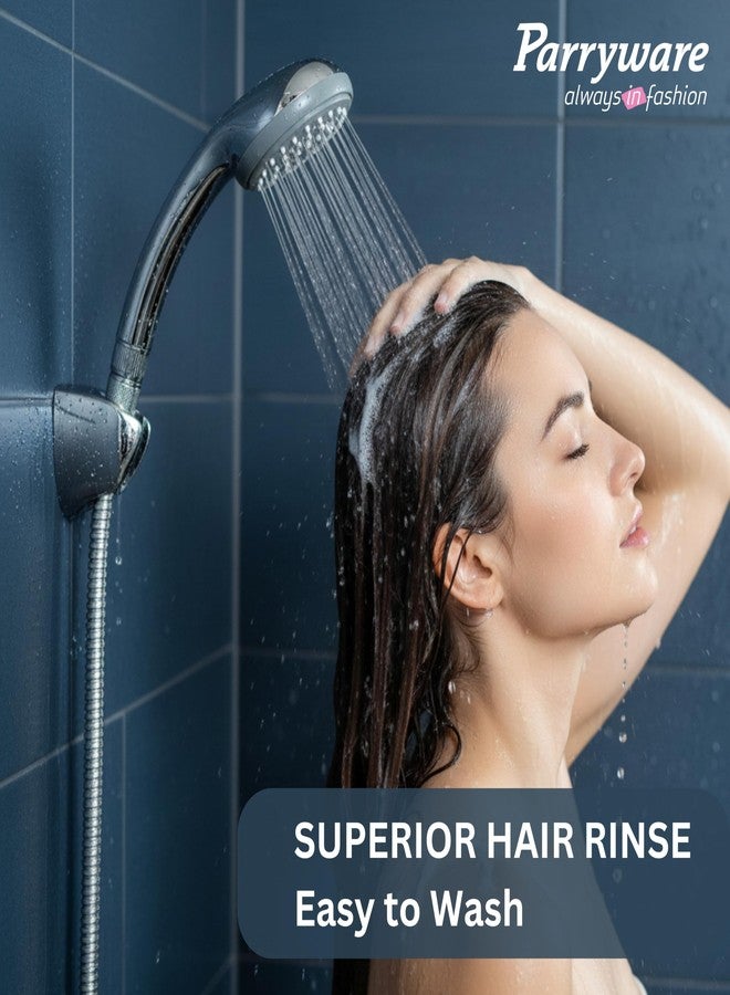 Parryware Single-Flow Brass Hand Shower with Hose (Silver) - Image 2